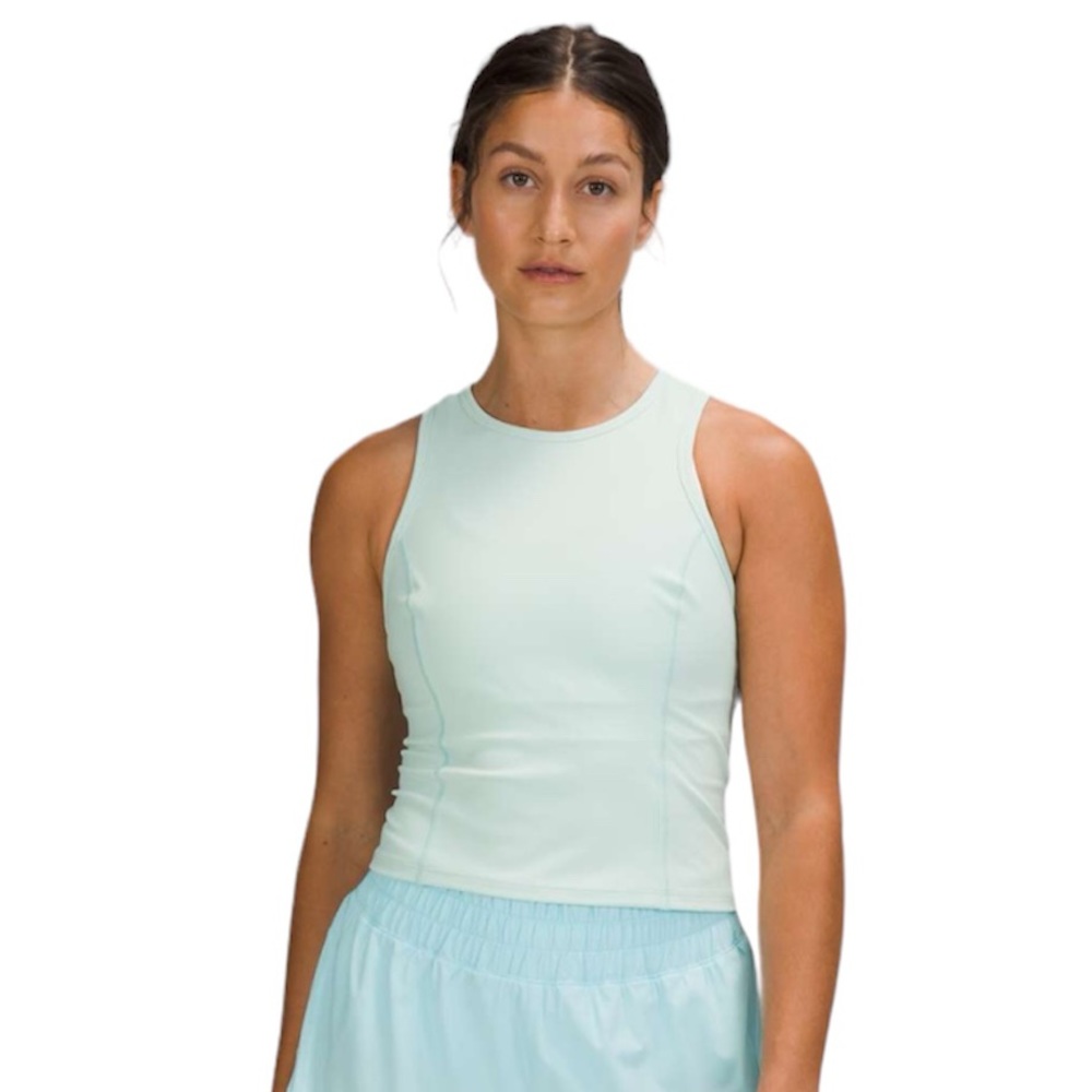 Lululemon | Nulux Racerback Cropped Run Tank Top in Delicate Mint